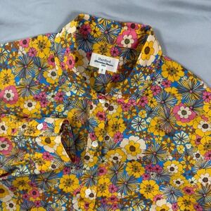 Hartford Alternative Classics 1979 Floral Shirt Women's 0 Yellow Boho Bloomcore